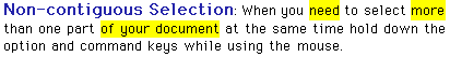 Noncontiguous Selection