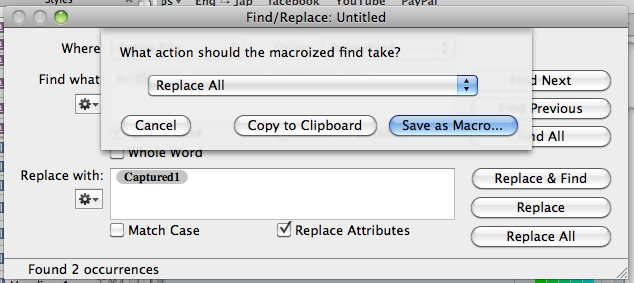 Save as &quot;Replace all&quot; macro