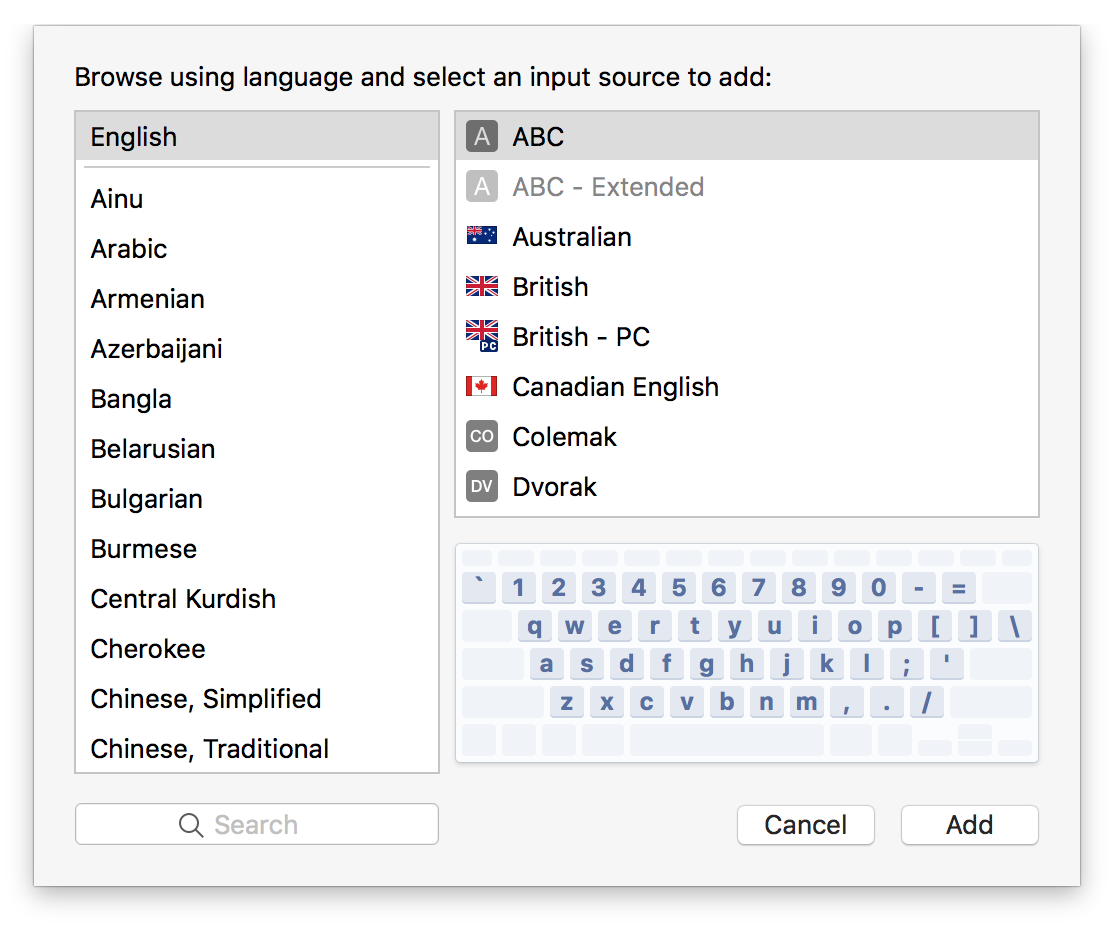 Keyboard click + to and input source.png
