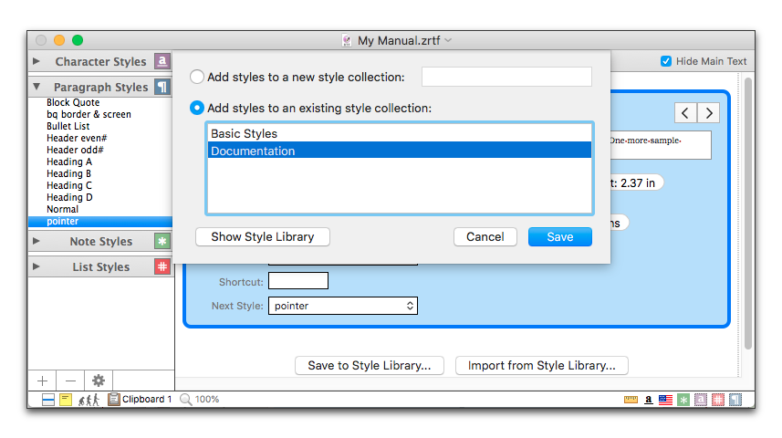 Selecting a Style Collection to which to add styles.png
