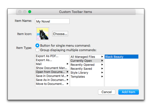 Selecting the command associated with the button.png