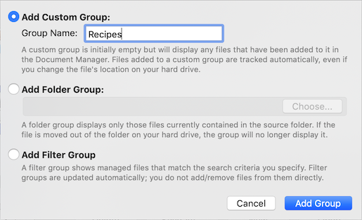 Document Groups