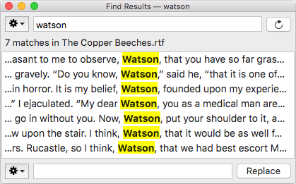Results Listing Window
