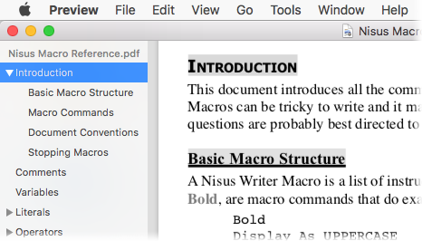 Table of Contents