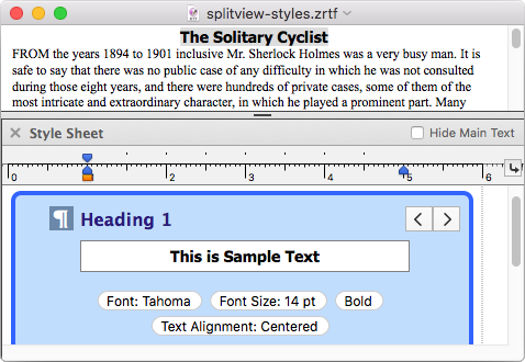 Split View and Styles