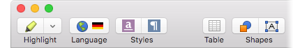 Toolbar Standards