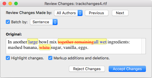 Review Changes