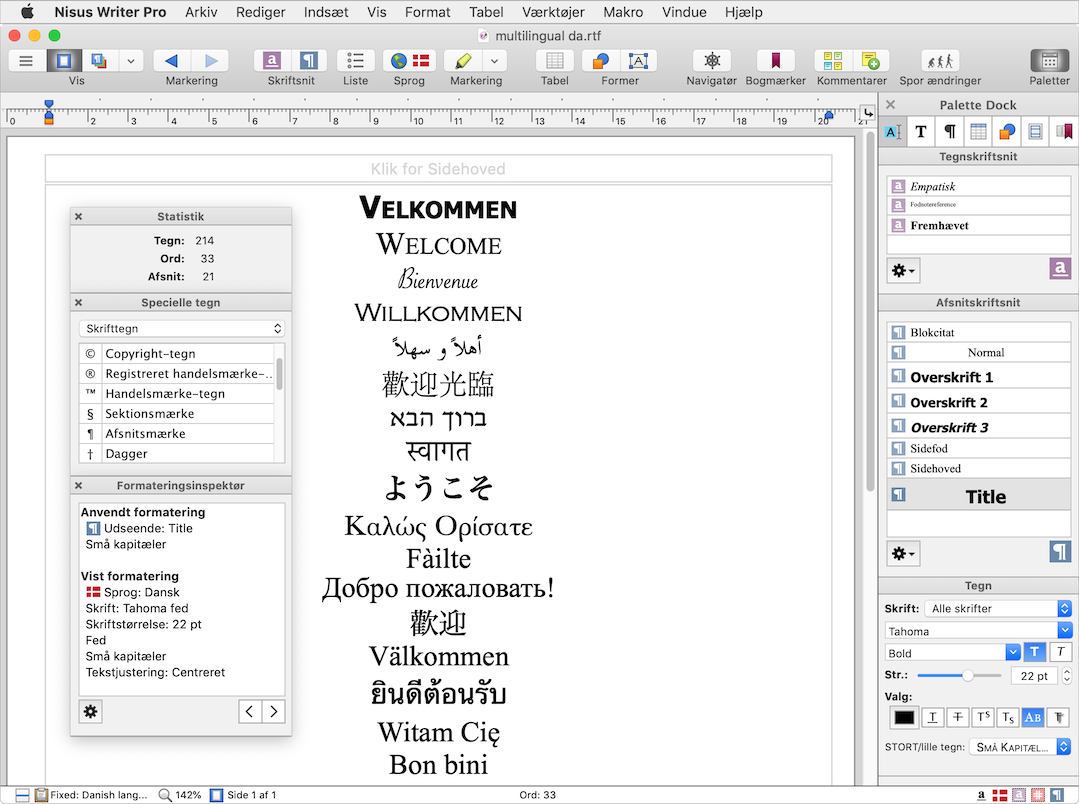 MacBook with Nisus Writer Pro